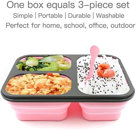 fancyfree Collapsible Silicone Benton Container, Leakproof Lunch Box