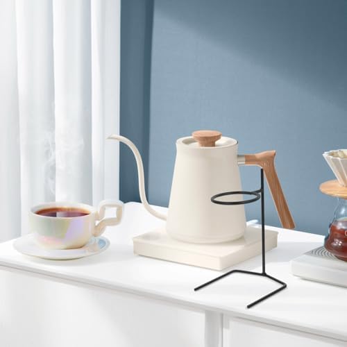 Black Stainless Steel Coffee Dripper Stand with Round-hole Support for