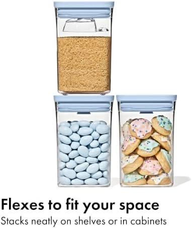 OXO Good Grips 3-Piece POP Container Set with Mini Scoops — Sky Blue