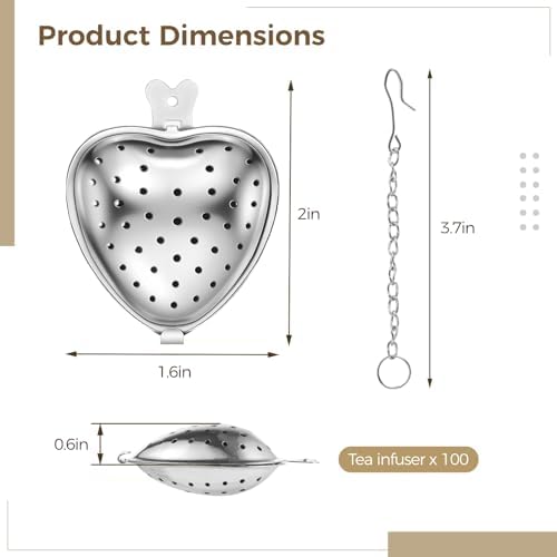 Tea Strainers, Stainless Steel Tea Ball Filters, Loose Leaf Tea