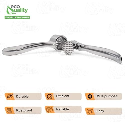 1-Pack Stainless Steel Garlic Press