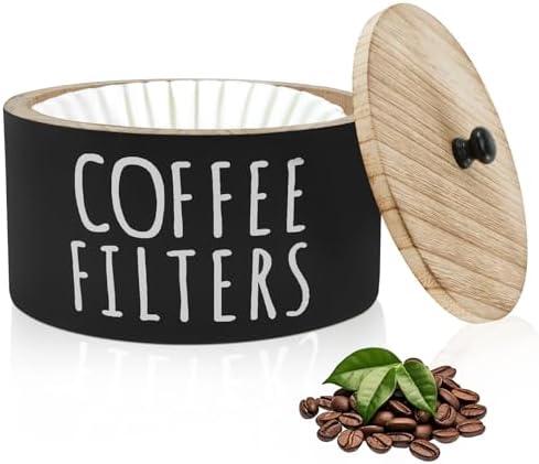 Wooden Coffee Filter Holder & Storage Organizer - Large Capacity