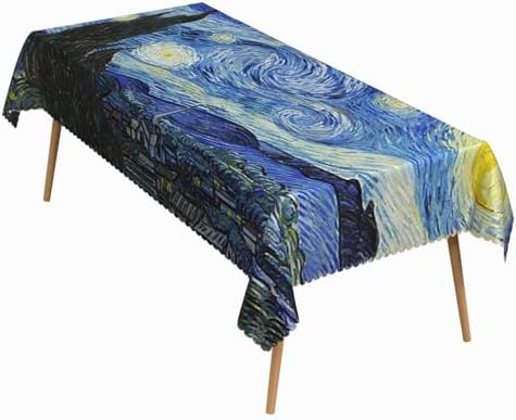 52x70 Inch Van GOG The Starry Night Washable Rectangle Tablecloth