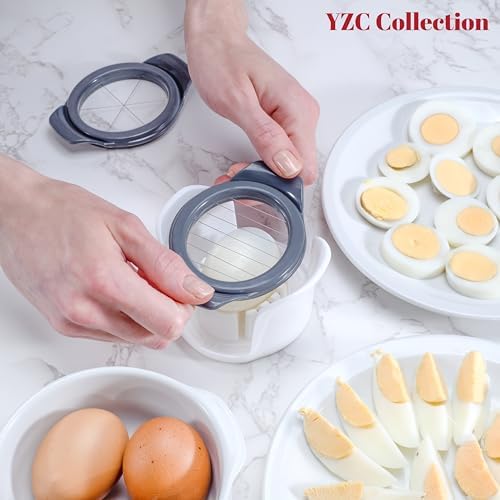 YZC Egg Slicer For Hard- Boiled Eggs - Multipurpose Strawberry Slicer