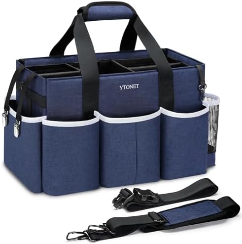 Ytonet Wearable Cleaning Caddy Bag, Large Cleaning Supplies Organizer