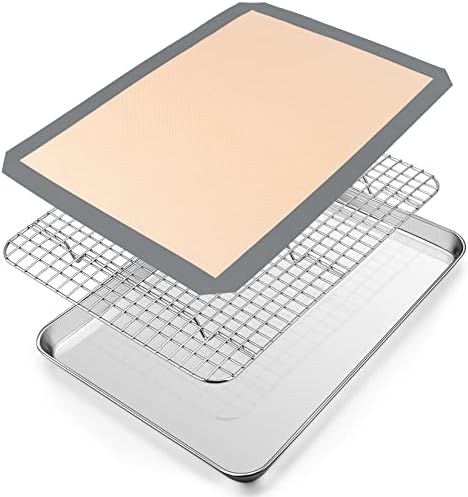 P&P CHEF 16 x 12 x 1 Inch Toaster Oven Pan Tray, 3Pcs