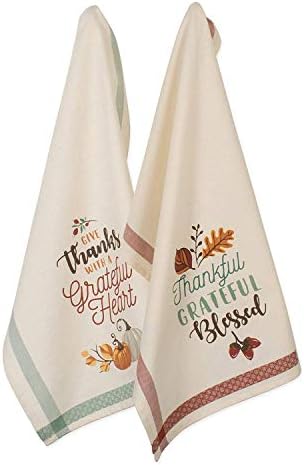 DII Fall Kitchen Towels for Kitchen Decorative Cotton Dish Towel Set
