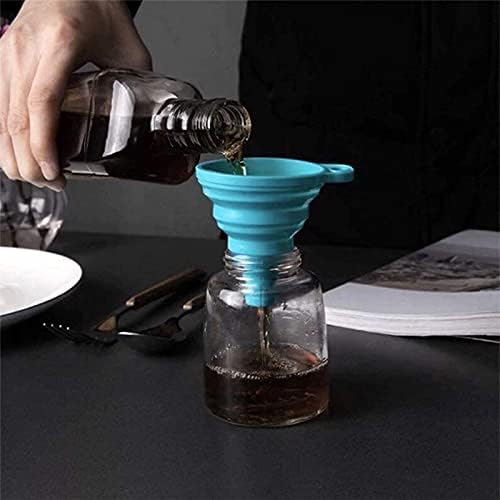 Misitifi Collapsible Funnel, Set of 2, Flexible Silicone Foldable