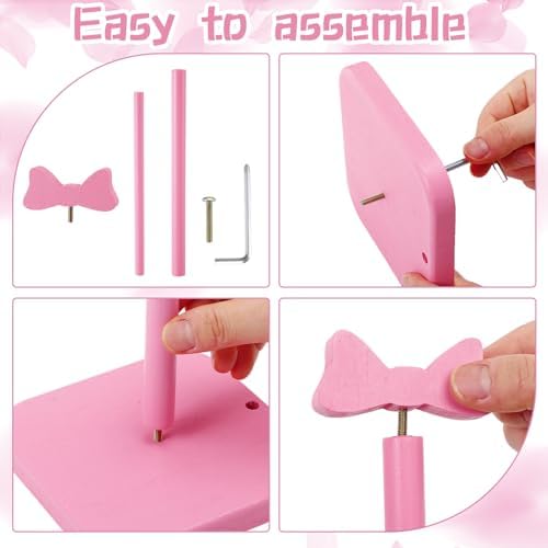 Leinuosen Pink Bow Paper Towel Holder