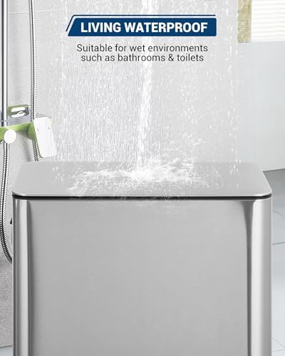 Garvee 4 Gal Stainless Steel Step-On Trash Can