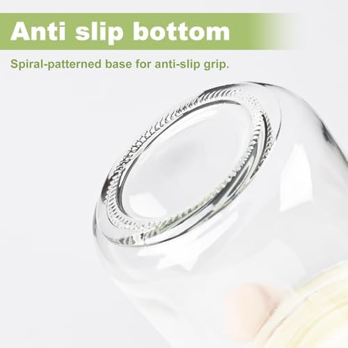 SHOWIN 16 oz Glass Overnight Oats Containers with Lids, 4-Pack