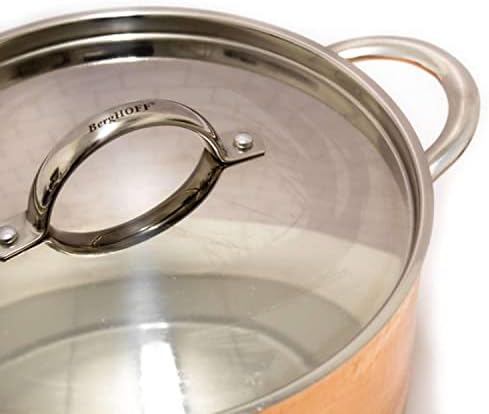 Berghoff Copper Tri-Ply Cookware Set, Stainless Steel Pots & Pans, 6Pc