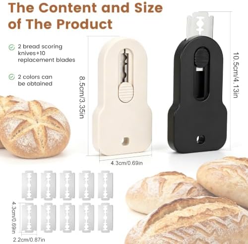 2 Pack Bread Lame,Extractable Bread Sourdough Scoring Tool