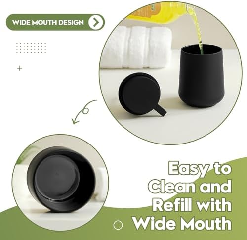 YAUKPH Matte Black Foaming Hand Soap Dispenser Plastic