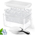 Havawish Ice Storage Bin for Freezer with Drain Basket, Lid and Scoop