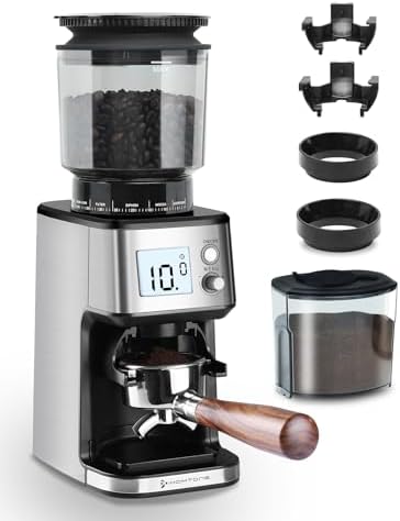 Homtone 51mm Stepless Conical Burr Coffee Grinder