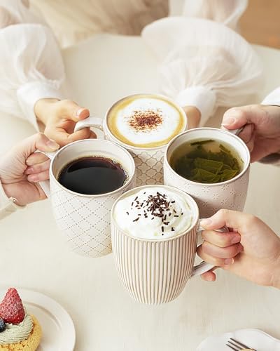 getstar Large Coffee Mugs 18 OZ Set of 4 with Big Handles, Father Day
