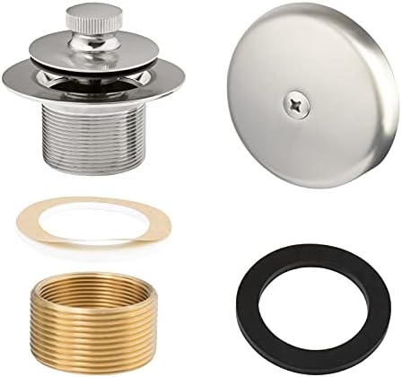 Artiwell Push & Lock Bathtub Drain Conversion Kit,Brushed Nickel