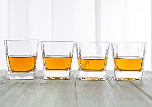 Crystal Whiskey Glasses Set of 6 Large Lead-Free Crystal Glass Tasting