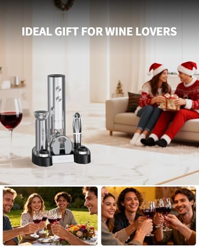 CIRCLE JOY Electric Wine Bottle Opener Set Stainless Steel