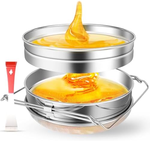 Stainless Steel Honey Strainer, Double Sieve Honey Filter, Honey
