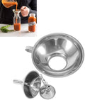 4 Pack Kitchen Funnels Set, Stainless Steel Wide Mouth Canning Funnel