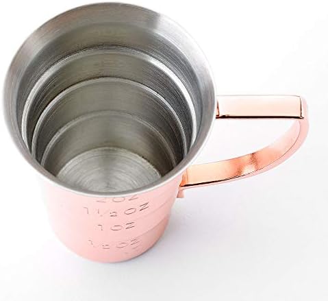 Barfly M37108CP Drink Jigger, 2 oz, Copper w/Handle