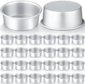 Domensi 24 Pack Small 4in Cake Pan Aluminum Round Cake Baking Pans