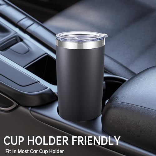 20 oz Tumblers Bulk Stainless Steel Tumbler with Lid, 6 Pack