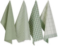 DII Everyday Kitchen, Urban Stripe & Basic Dishtowels, 18x28, Sage