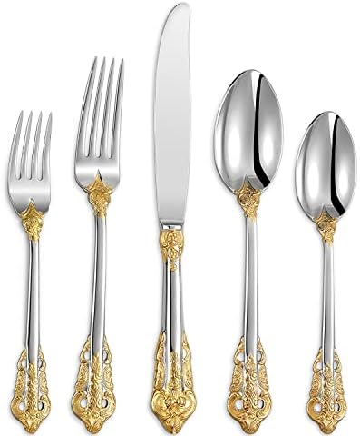 KEAWELL Luxury 20-Piece 18/10 Stainless Steel Flatware Set