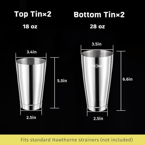 4Pcs Boston Shaker Set, Cocktail Shaker Kit