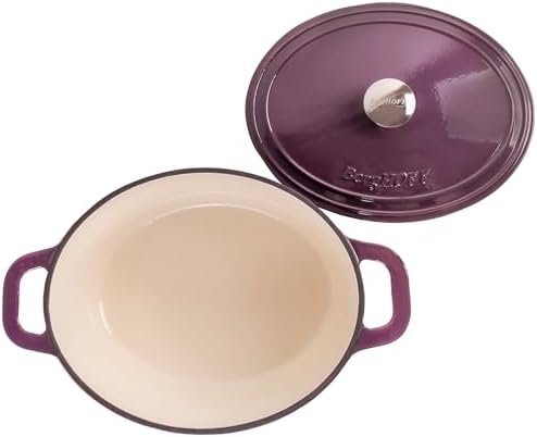Berghoff 5Pc Enameled Cast Iron Cookware Set, Purple Pots & Pans