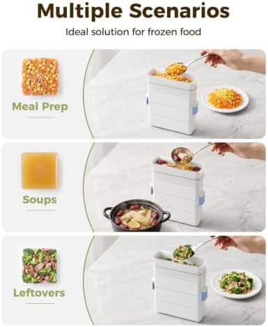 LAMU 2 Pack 2 Cup Souper Soup Cubes Freezer Container