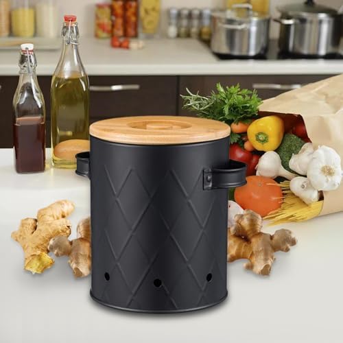 Potato Storage Tin Storage Canister with Airtight Lid, Potato Onion