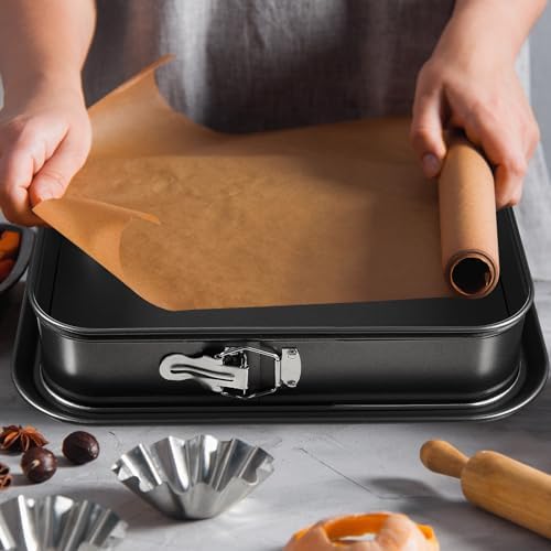 Uiifan 2 Pcs Non Stick Springform Pans Cheesecake Pan Rectangle