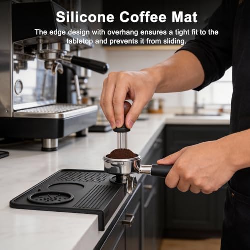 Espresso Tamping Mat, Silicone Portafilter Pad for Counter