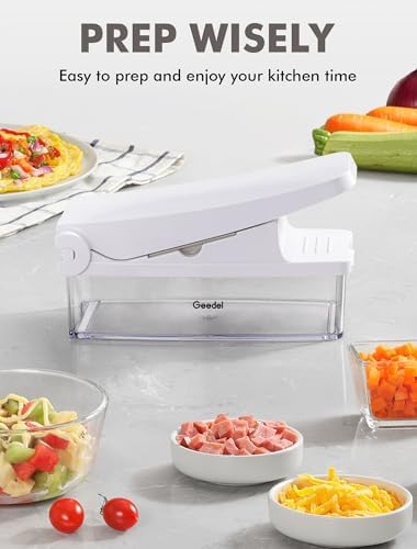 Geedel Vegetable Chopper with Container, 4-in-1
