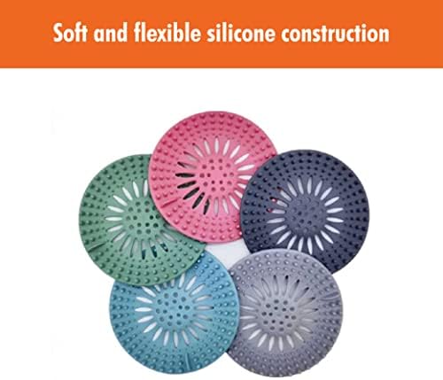 Gadgetime USA Hair Catcher & Drain Cover Set 7pcs - Silicone Hair