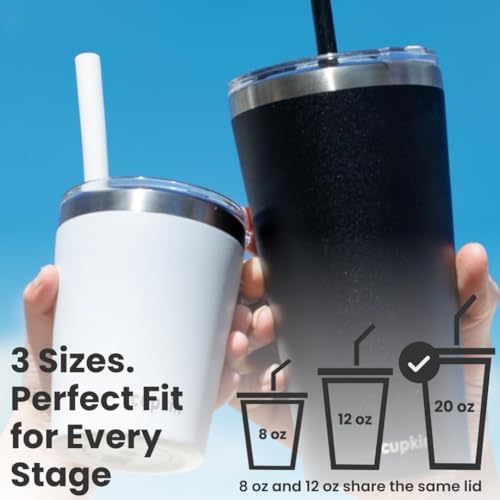 CUPKIN Stainless Steel Insulated Tumbler with Lid and Straw, 20 oz