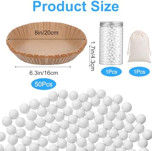 2 lb Ceramic Pie Weights Set for Blind Baking – Includes 50 Pre-Cut
