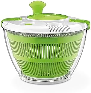 Cuisinart Large Spin Stop, 5qt, CTG-00-SAS1 Salad Spinner, 5 Quart, Green & White
