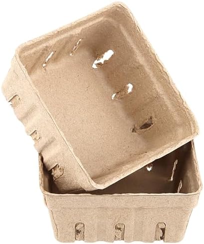 HOIGON 120 PCS Paper Pulp Fiber Berry Baskets, Small Molded Produce