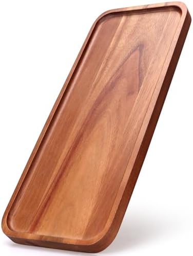 16" x 6.5" Large Wooden Serving Trays Rectangle Serving Platter for