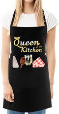 Funny Baker Black Cooking Chef Apron with 2 Pockets Gift for Women Mum