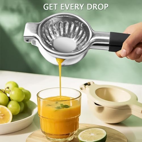 Stainless Steel Lemon Squeezer with Silicone Handles