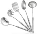 5 Pcs Cooking Utensils Set,18/8 Metal Stainless Steel Kitchen Utensils