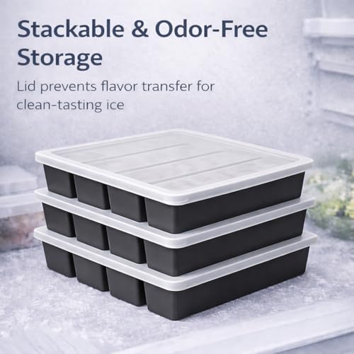 Large Silicone Ice Cube Trays for Tall Bottles, Long Ice Stick Mold