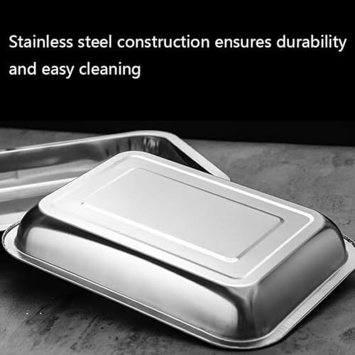 3 Pack Stainless Steel Breading Trays Set,Breading Pans for