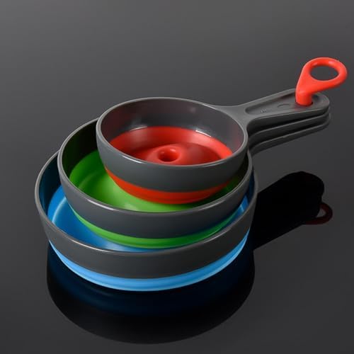 Beaupretty Foldable Wide Mouth Plastic Funnel Set Food-Grade Liquid